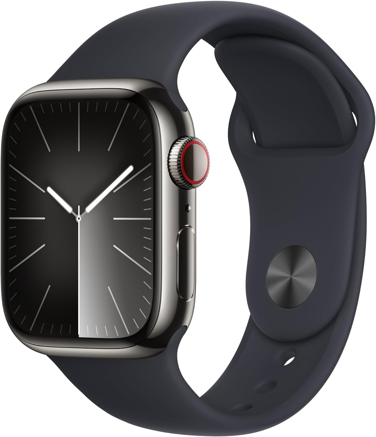 Apple Watch Series 9 45mm GPS/LTE Graphite Case Midnight Band MRMW3LW/A Good - Zdjęcie 1 z 5