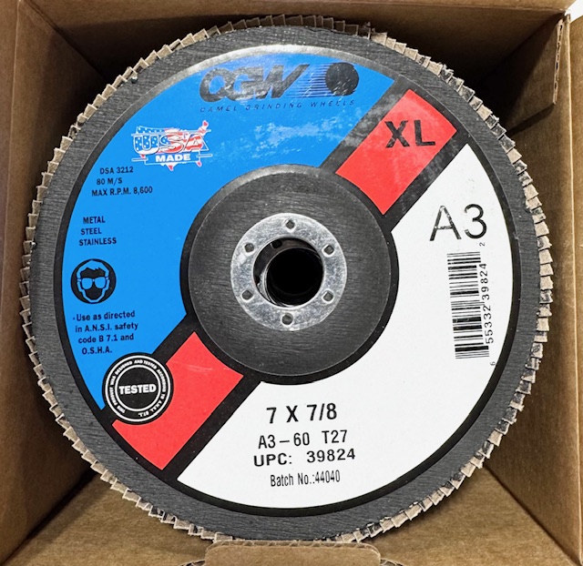 thumbnail image 2 of 10 Pack CAL PACIFIC Aluminum Oxide Flap Discs – 4.5 X 7/8-Inch, 60 Grit For Grinding/Sanding 2 of 5